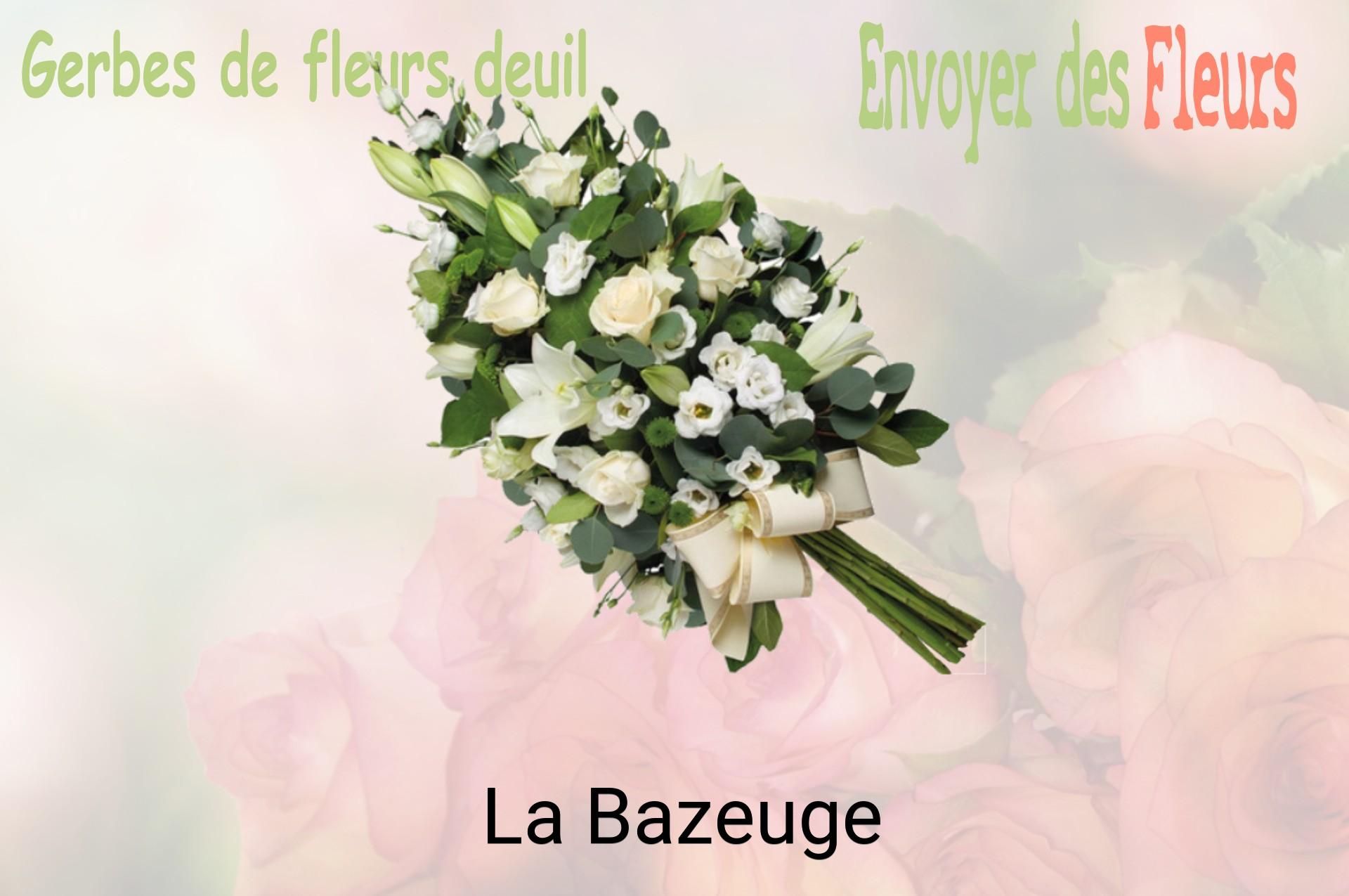 Gerbe de fleurs de deuil livrée à La Bazeuge
